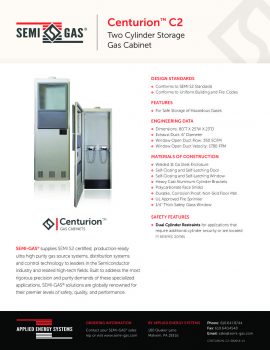 SEMI-GAS® Centurion™ C2: Two Cylinder Storage Gas Cabinet