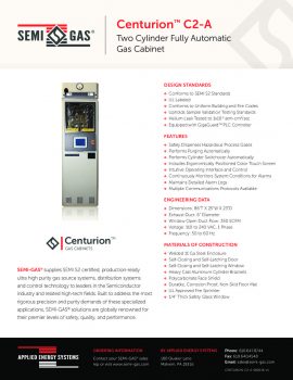 SEMI-GAS® Centurion™ C2-A: Two Cylinder Fully Automatic Gas Cabinet