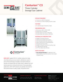 SEMI-GAS® Centurion™ C3: Three Cylinder Storage Gas Cabinet