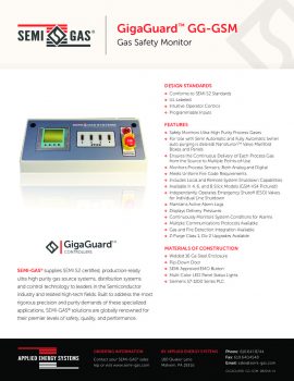 SEMI-GAS® GigaGuard™ GG-GSM: Gas Safety Monitor