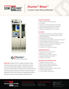SEMI-GAS® Xturion™ Blixer™: Custom Gas Mixing Blender