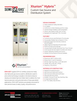 SEMI-GAS® Xturion™ Hybrix™: Custom Gas Source and Distribution System