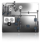 11-Valve Fully Automatic, Auto-Switchover Gas Panel