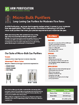 ARM Purification: Micro-Bulk Purifiers